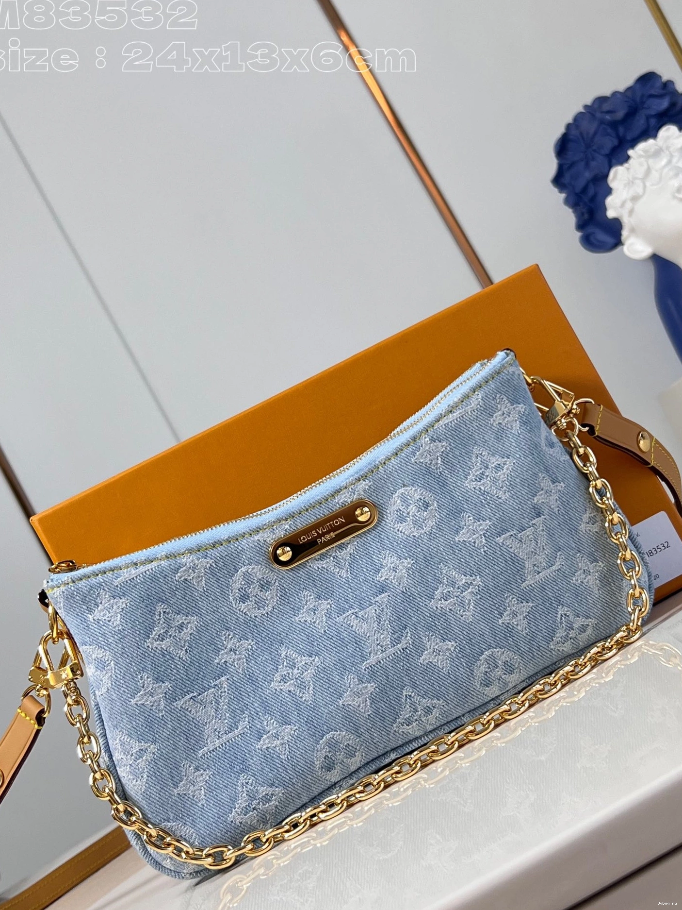 Liv LOUIS pochette -24.5*13.5*6.5CM VUITTON double 0809